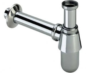 Viega bekersifon met muurbuis en roset 1 1/4"x 1 1/4" chroom 100674