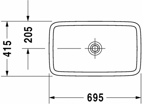 Duravit_PuraVida_Wastafel_70x42_wit_0370700000_maattekening