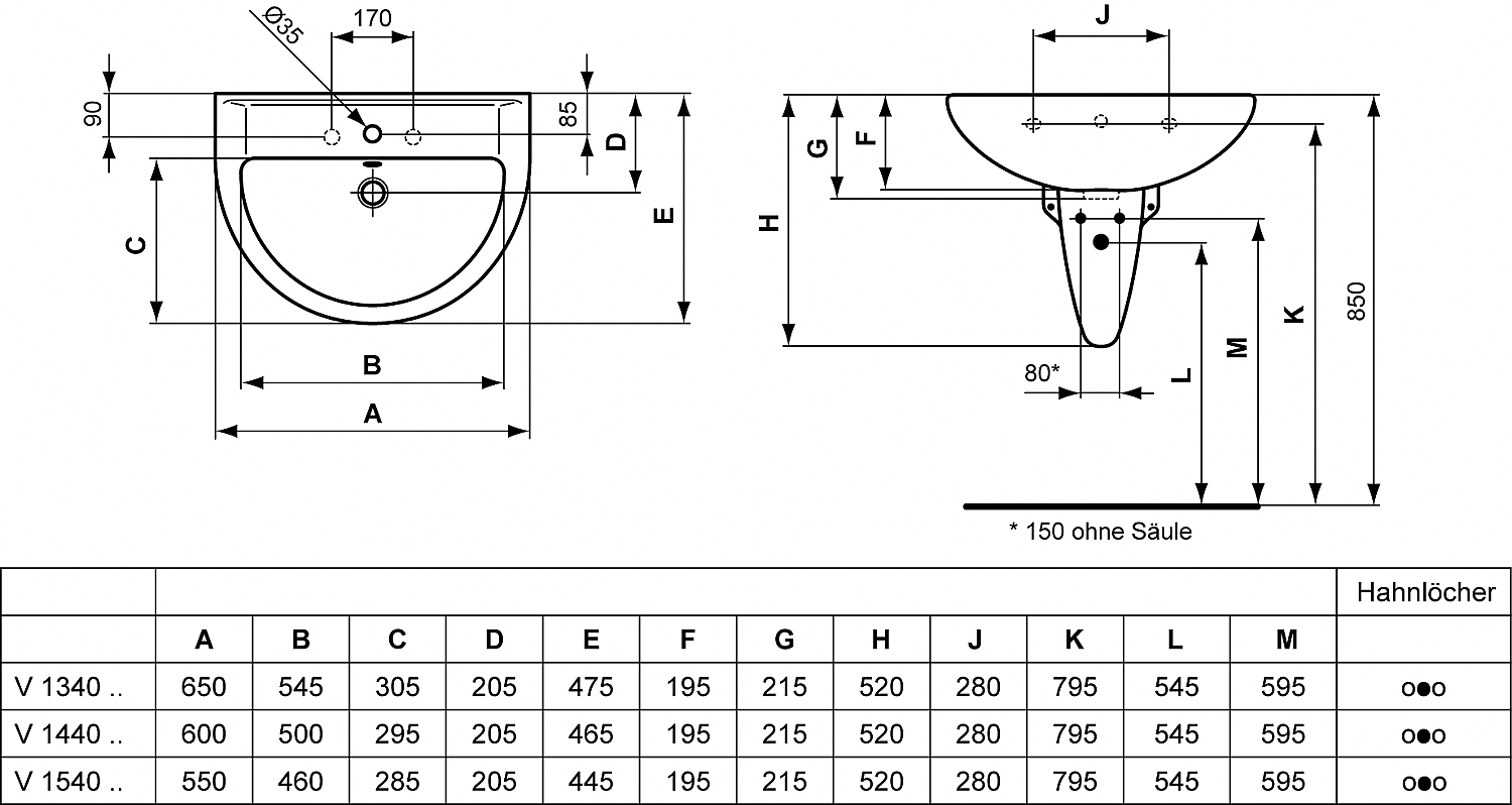 Ideal Standard Eurovit Sifonkap wit V921001 maattekening